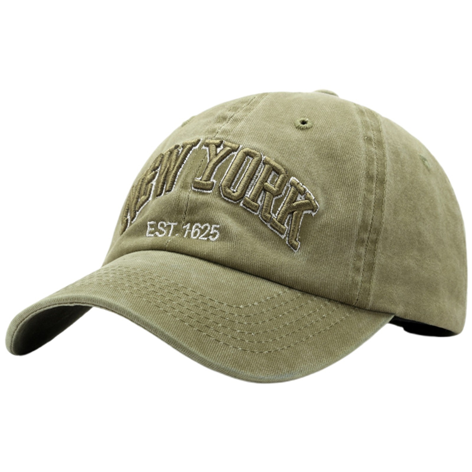 thumbnail image 2 of Gorra de béisbol vintage unisex de denim - Bordado «New York», ajustable, estilo «dad hat» - Talla única, 2 of 4